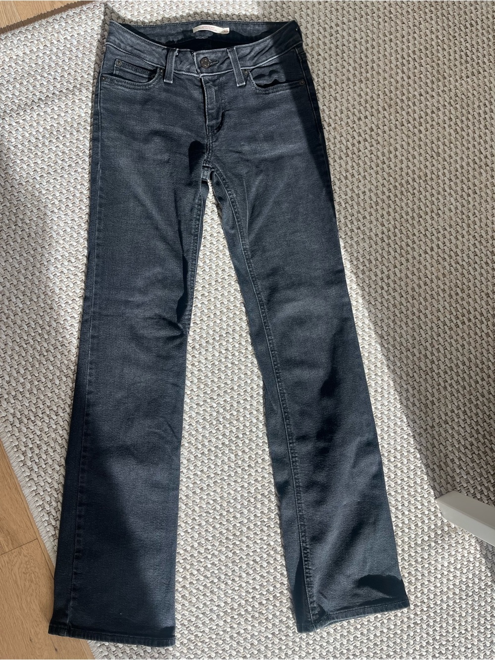 Levi's Superlow Boot Bootcut Jeans Black Waist 25 Like New